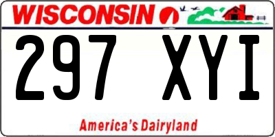 WI license plate 297XYI