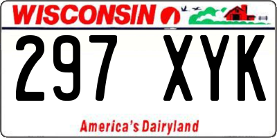 WI license plate 297XYK