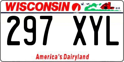 WI license plate 297XYL
