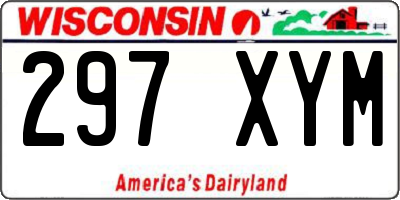 WI license plate 297XYM
