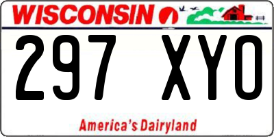 WI license plate 297XYO