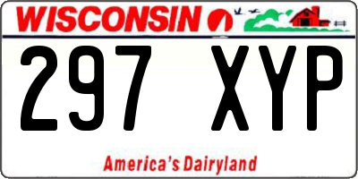 WI license plate 297XYP