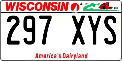 WI license plate 297XYS