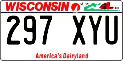 WI license plate 297XYU