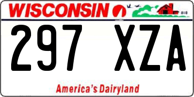 WI license plate 297XZA