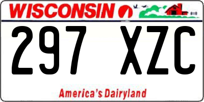 WI license plate 297XZC