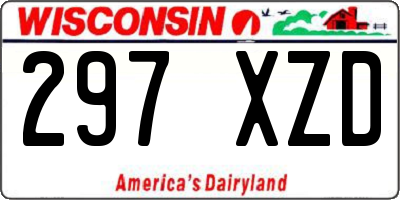 WI license plate 297XZD