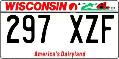 WI license plate 297XZF