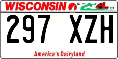 WI license plate 297XZH