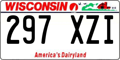 WI license plate 297XZI