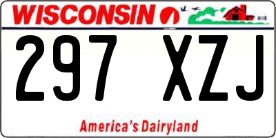 WI license plate 297XZJ