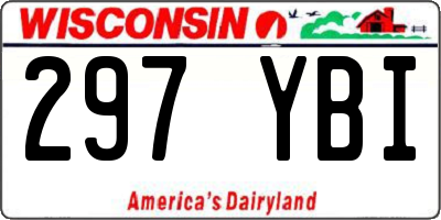 WI license plate 297YBI
