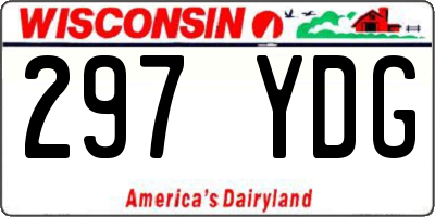 WI license plate 297YDG
