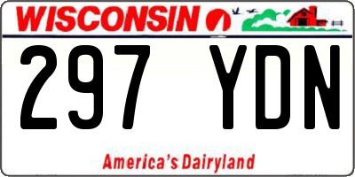 WI license plate 297YDN