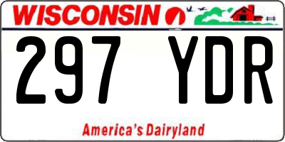 WI license plate 297YDR