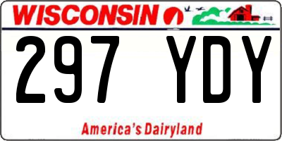 WI license plate 297YDY