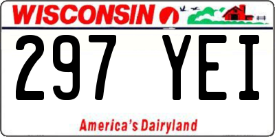 WI license plate 297YEI