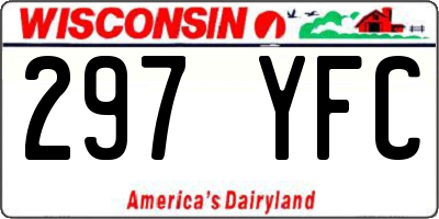 WI license plate 297YFC