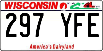WI license plate 297YFE