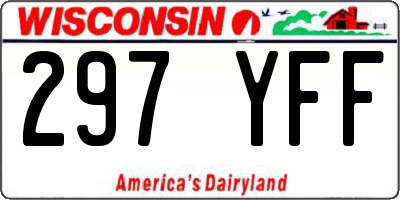 WI license plate 297YFF