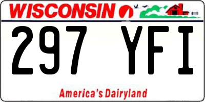 WI license plate 297YFI