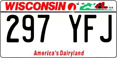 WI license plate 297YFJ