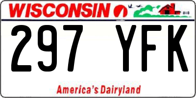 WI license plate 297YFK