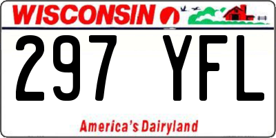 WI license plate 297YFL