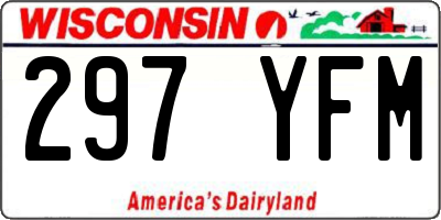 WI license plate 297YFM