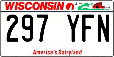 WI license plate 297YFN