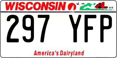 WI license plate 297YFP