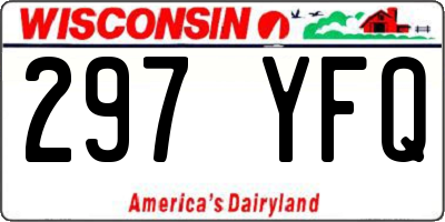 WI license plate 297YFQ