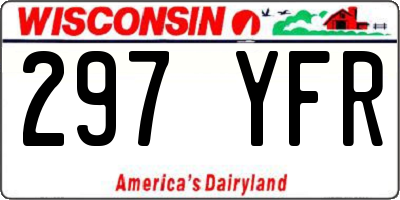 WI license plate 297YFR