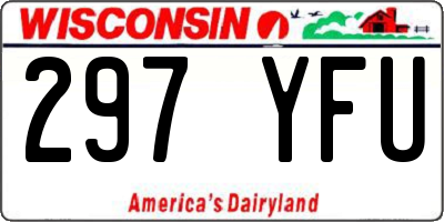 WI license plate 297YFU