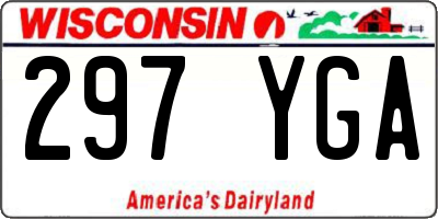 WI license plate 297YGA