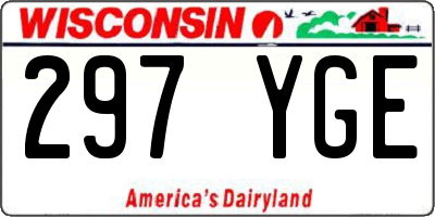 WI license plate 297YGE