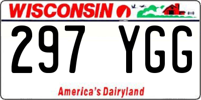 WI license plate 297YGG