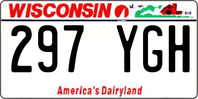 WI license plate 297YGH