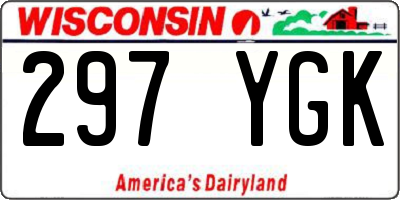 WI license plate 297YGK