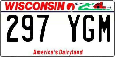 WI license plate 297YGM