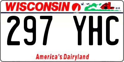 WI license plate 297YHC