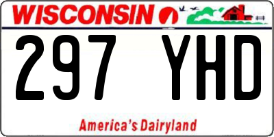 WI license plate 297YHD