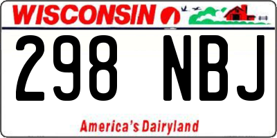 WI license plate 298NBJ