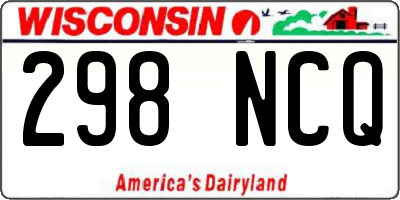 WI license plate 298NCQ