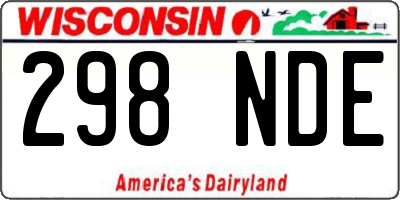 WI license plate 298NDE