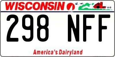 WI license plate 298NFF