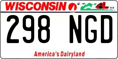 WI license plate 298NGD