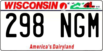 WI license plate 298NGM