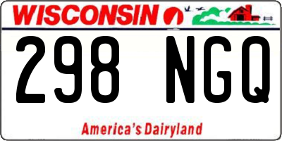WI license plate 298NGQ