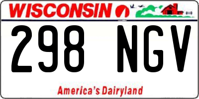 WI license plate 298NGV